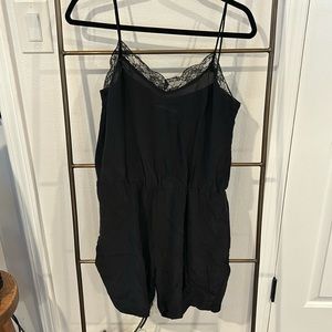 Anine Bing Black Silk Jumpsuit Romper